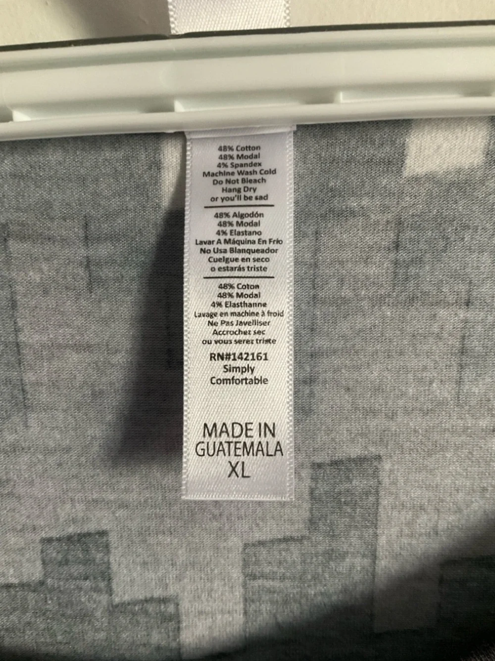 LuLaRoe Classic Shirt Tee in Black, Gray & Lavender XL - Picture 6 of 12
